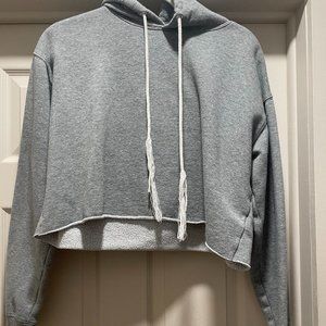 Wild Fable Grey Cropped Sweatshirt